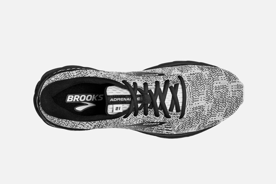 Brooks Adrenaline GTS 21 Road Running Shoes Mens - White/Grey/Black - GZAFM-4825